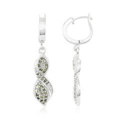 Boucles d'oreilles en argent et Diamant fantaisie