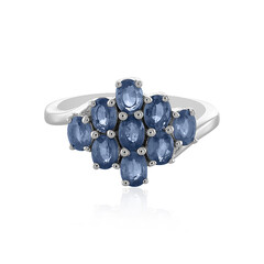 Bague en argent et Saphir bleu