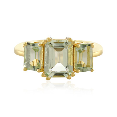 Bague en argent et Améthyste verte
