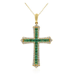 Collier en or et Emeraude de Zambie AAA (CIRARI)