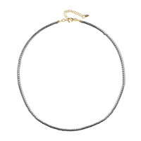 Collier en argent et Hématite argentée
