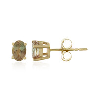 Boucles d'oreilles en or et Pierre du Soleil de l’Orégon