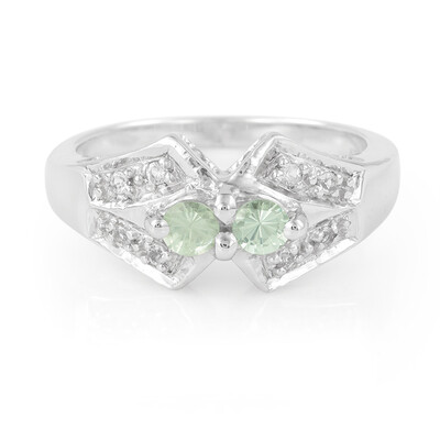 Bague en argent et Grenat vert menthe de Merelani