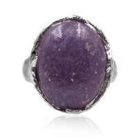 Bague en argent et Lépidolite