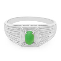 Bague pour homme en argent et Chrysoprase impériale