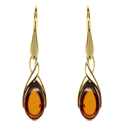 Boucles d'oreilles en argent et Ambre baltique (dagen)