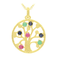 Collier en argent et Saphir bleu