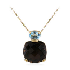 Collier en argent et Quartz fumé