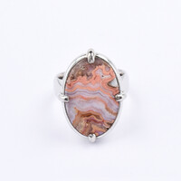 Bague en argent et Agate dentelle