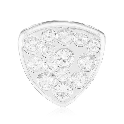 Pendentif en argent et Saphir blanc (MONOSONO COLLECTION)