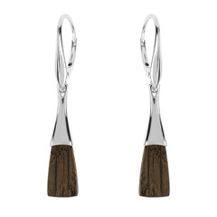 Boucles d'oreilles en argent et Chêne des marais