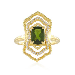 Bague en argent et Diopside de Russie