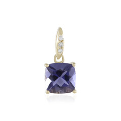 Pendentif en or et Iolite de Madagascar