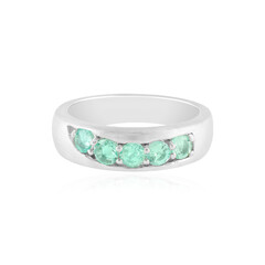 Bague en argent et Emeraude de Colombie