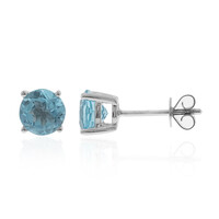 Boucles d'oreilles en or et Apatite bleue