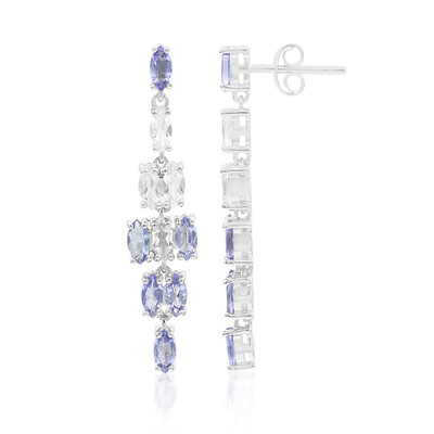 Boucles d'oreilles en argent et Tanzanite