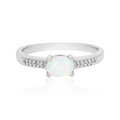 Bague en argent et Opale Welo