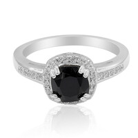 Bague en argent et Spinelle noir