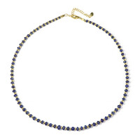 Collier en argent et Saphir bleu