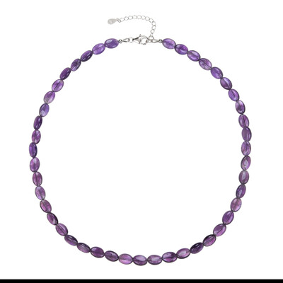 Collier en argent et Améthyste de Zambie
