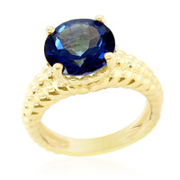 Bague en argent et Topaze bleu roi