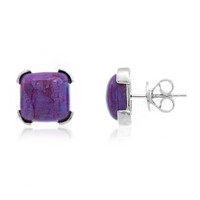 Boucles d'oreilles en argent et Turquoise pourpre de Mohavie