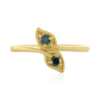 Bague en argent et Diamant bleu I3