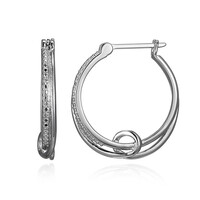 Boucles d'oreilles en argent et Diamant I3 (I)