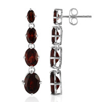 Boucles d'oreilles en argent et Grenat du Mozambique