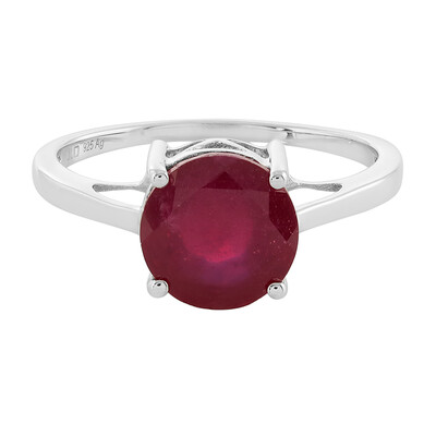 Bague en argent et Rubis de Madagascar