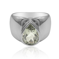 Bague en argent et Améthyste verte