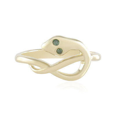Bague en or et Diamant vert SI2