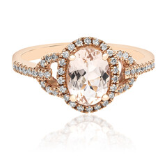Bague en or et Morganite AAA