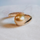 Bague en or et Perle de culture d'eau douce dorée  (CIRARI)