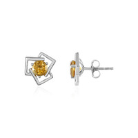 Boucles d'oreilles en argent et Citrine