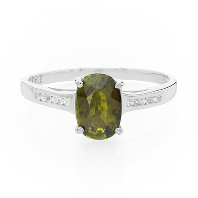 Bague en argent et Tourmaline cuprifère