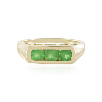 Bague en or et Tsavorite de Tanzanie