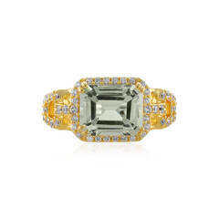 Bague en argent et Améthyste verte