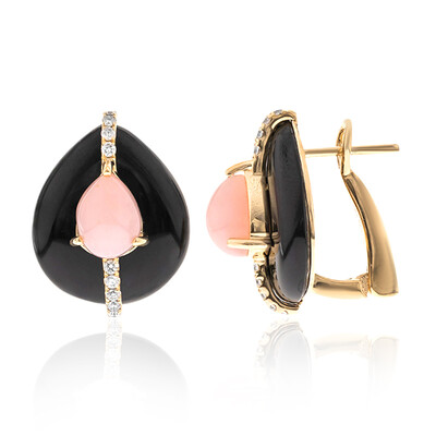 Boucles d'oreilles en or et Opale rose (CIRARI)