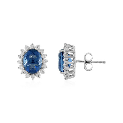 Boucles d'oreilles en argent et Fluorite à couleur changeante