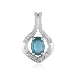 Pendentif en argent et Kyanite bleu pétrole