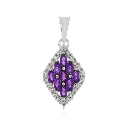 Pendentif en argent et Améthyste de Zambie