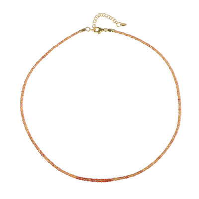 Collier en argent et Saphir orange