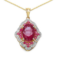 Collier en argent et Rubis du Mozambique