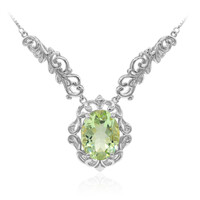 Collier en argent et Améthyste verte