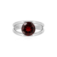 Bague en argent et Grenat du Mozambique
