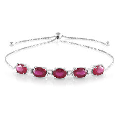 Bracelet en argent et Rubis de Bemainty
