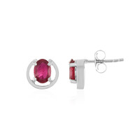 Boucles d'oreilles en argent et Rubis de Madagascar