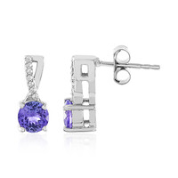 Boucles d'oreilles en argent et Tanzanite