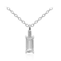 Collier en argent et Topaze blanche